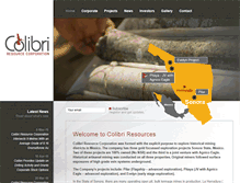 Tablet Screenshot of colibriresource.com